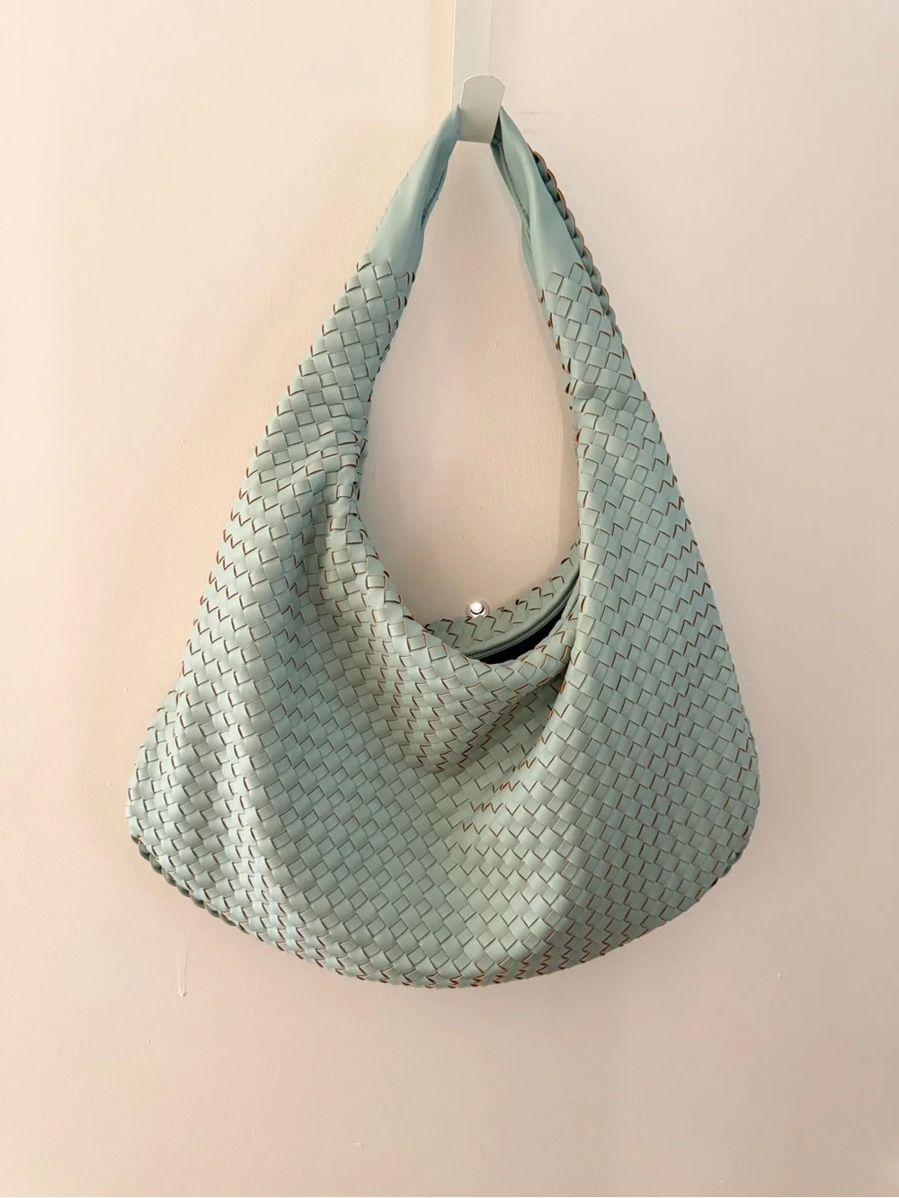 Woven Hobo Shoulder Bag - Mint